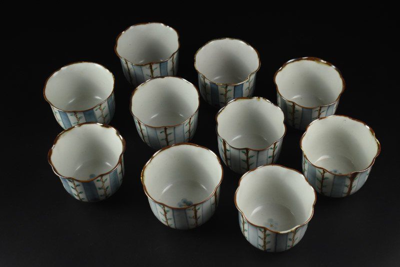 蔵A4640a】九谷 色絵 向付 小鉢 十客 共箱 - メルカリ