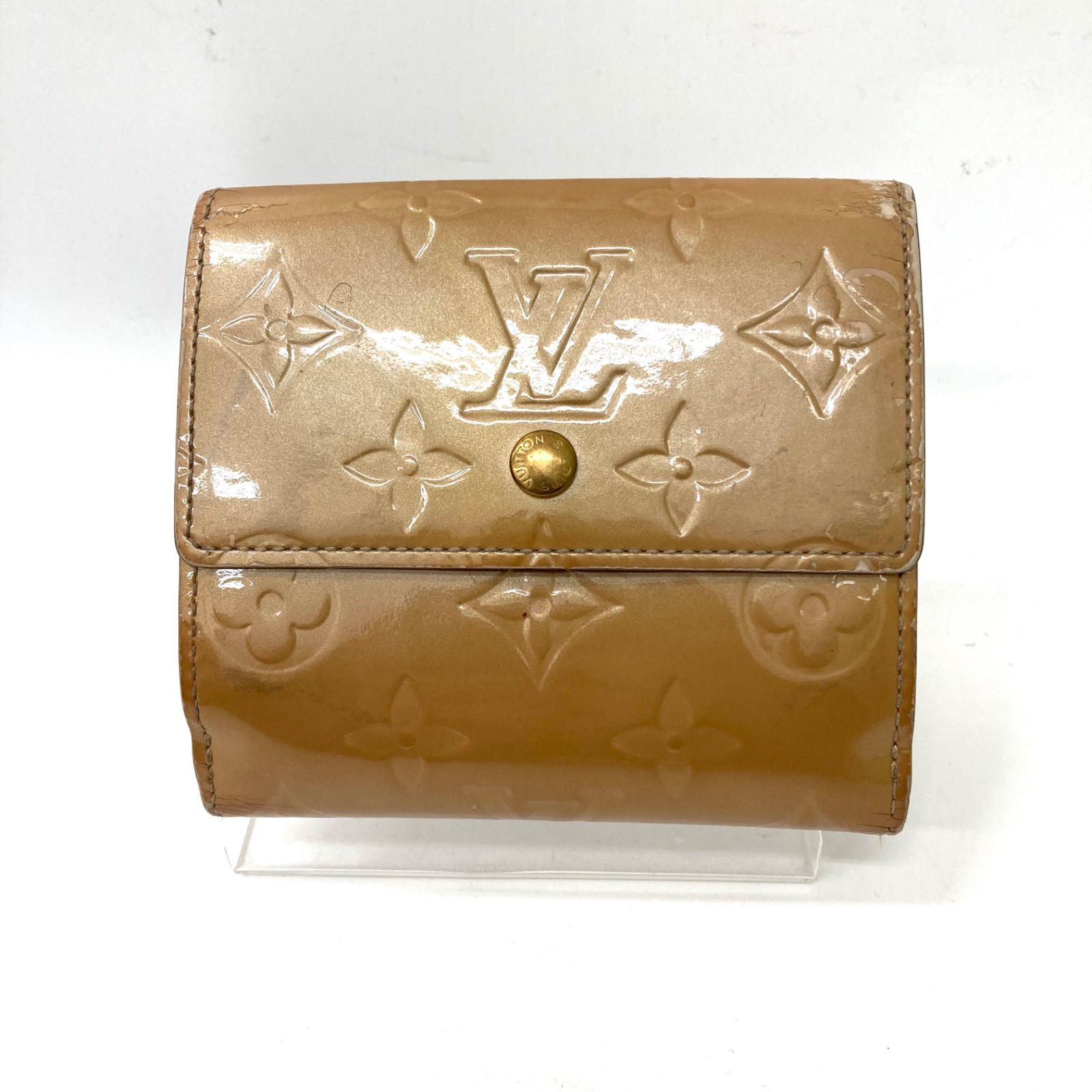 LOUIS VUITTON】ルイヴィトン ヴェルニ Wホック 二つ折り財布 訳アリ品