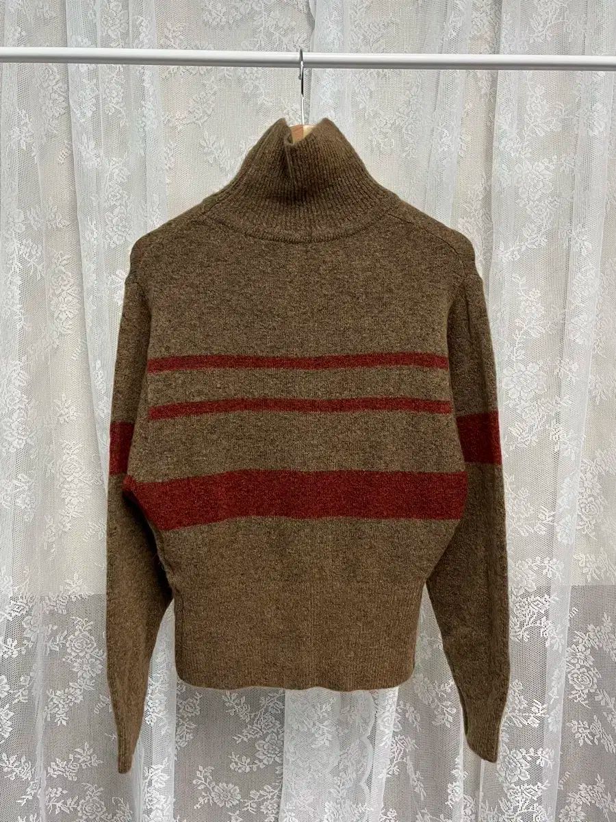 S O!RUL8 2 モヘア タートルネック ニット ブラウン