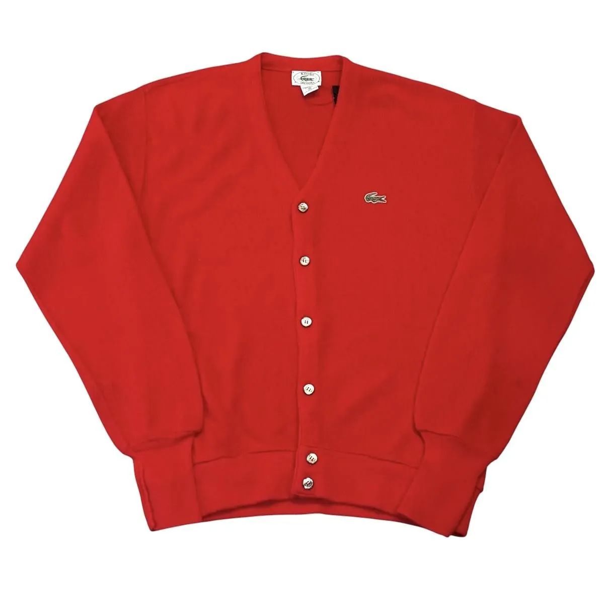 USA製 80s IZOD LACOSTE ACRYLIC Cardigan アイゾッド ラコステ 