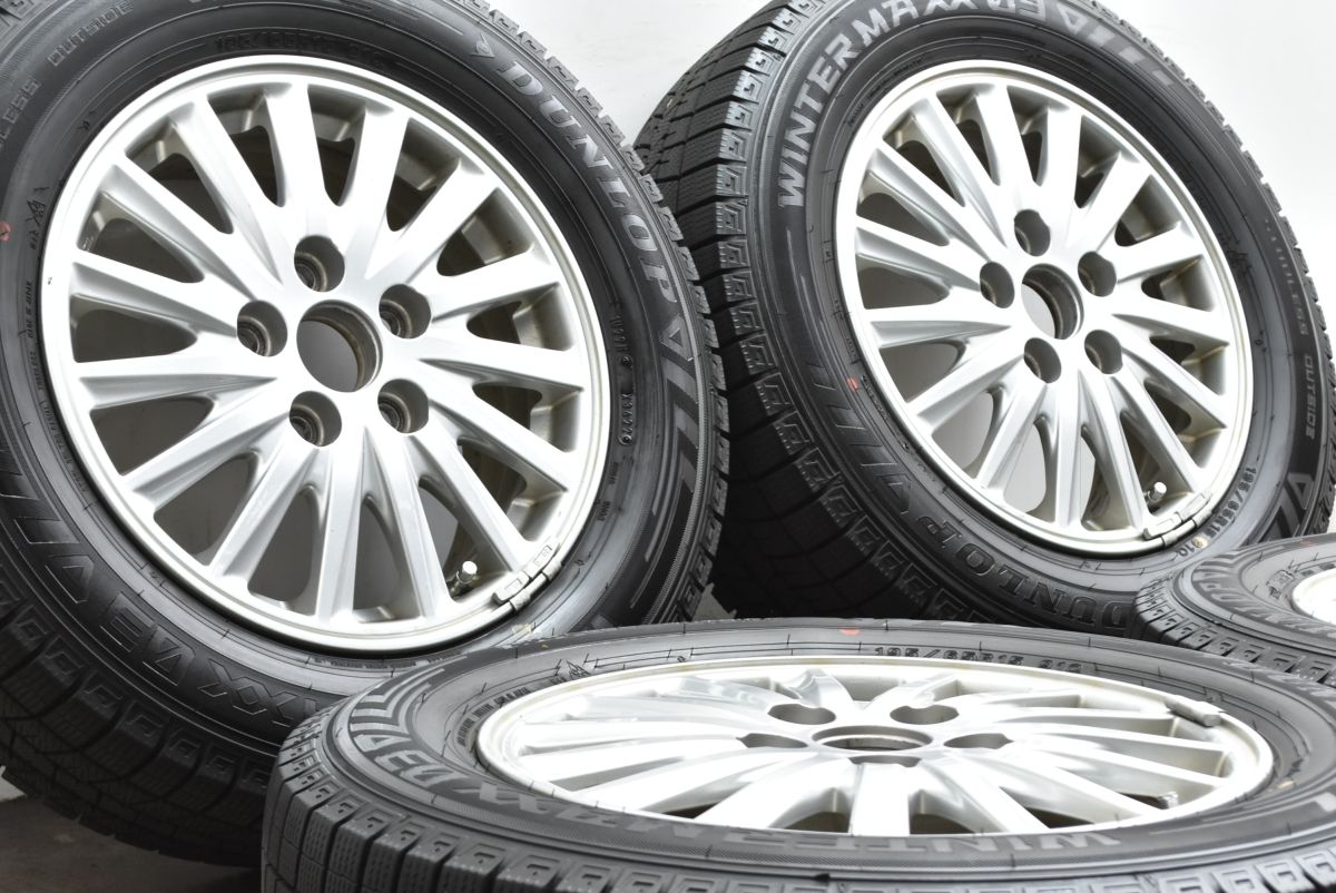 バリ溝 WM 03付 トヨタ 80 ノア ヴォクシー 15 in 6 J 50 PCD 114 3 製 ダンロップ ウインターマックス03 195 65 R