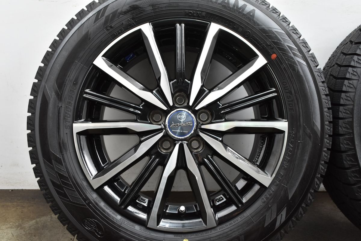  製 超バリ溝 SMACK 15 in 6 J 45 PCD 100 ヨコハマ アイスガード iG 60 185 65 R 10系 シエンタ プリウス カローラ ツーリング 15インチ タイヤ ホイールセット