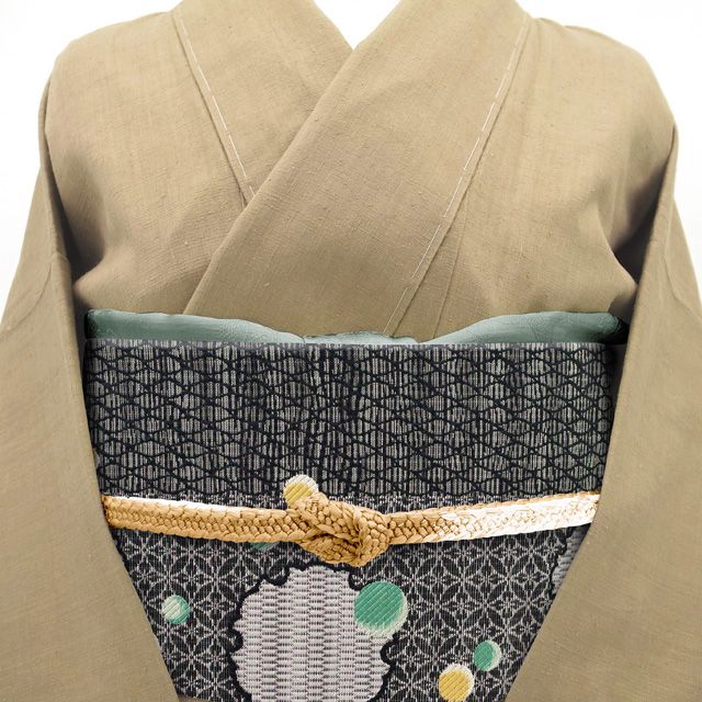 博多織 福絖織物謹製逸品袋帯(中古品) 中古】 袋帯 リサイクル 本場筑前博多織 福絖織物 正絹 博多織 泥染