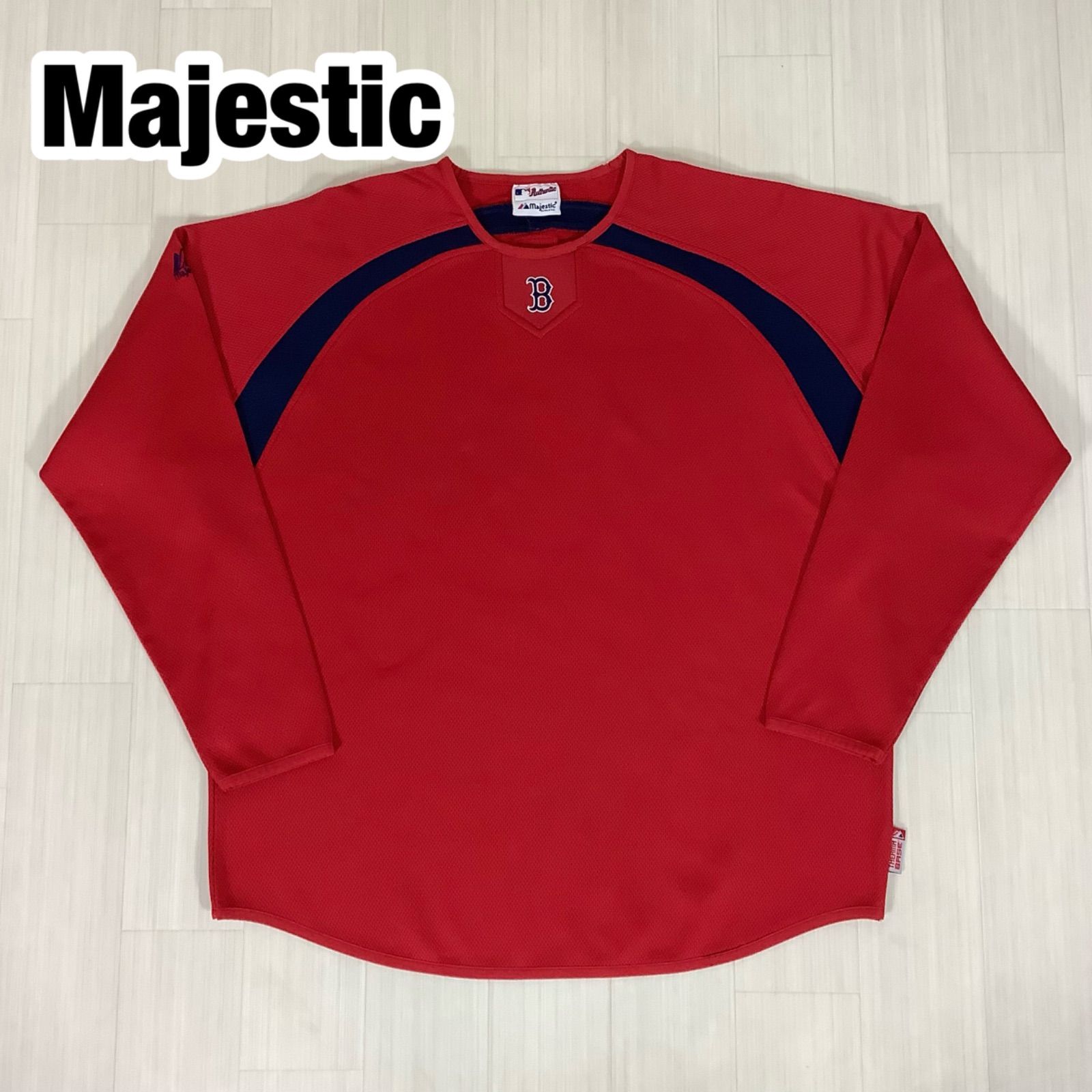 美品】Majestic マジェスティック MLB ボストン・レッドソックス 長袖