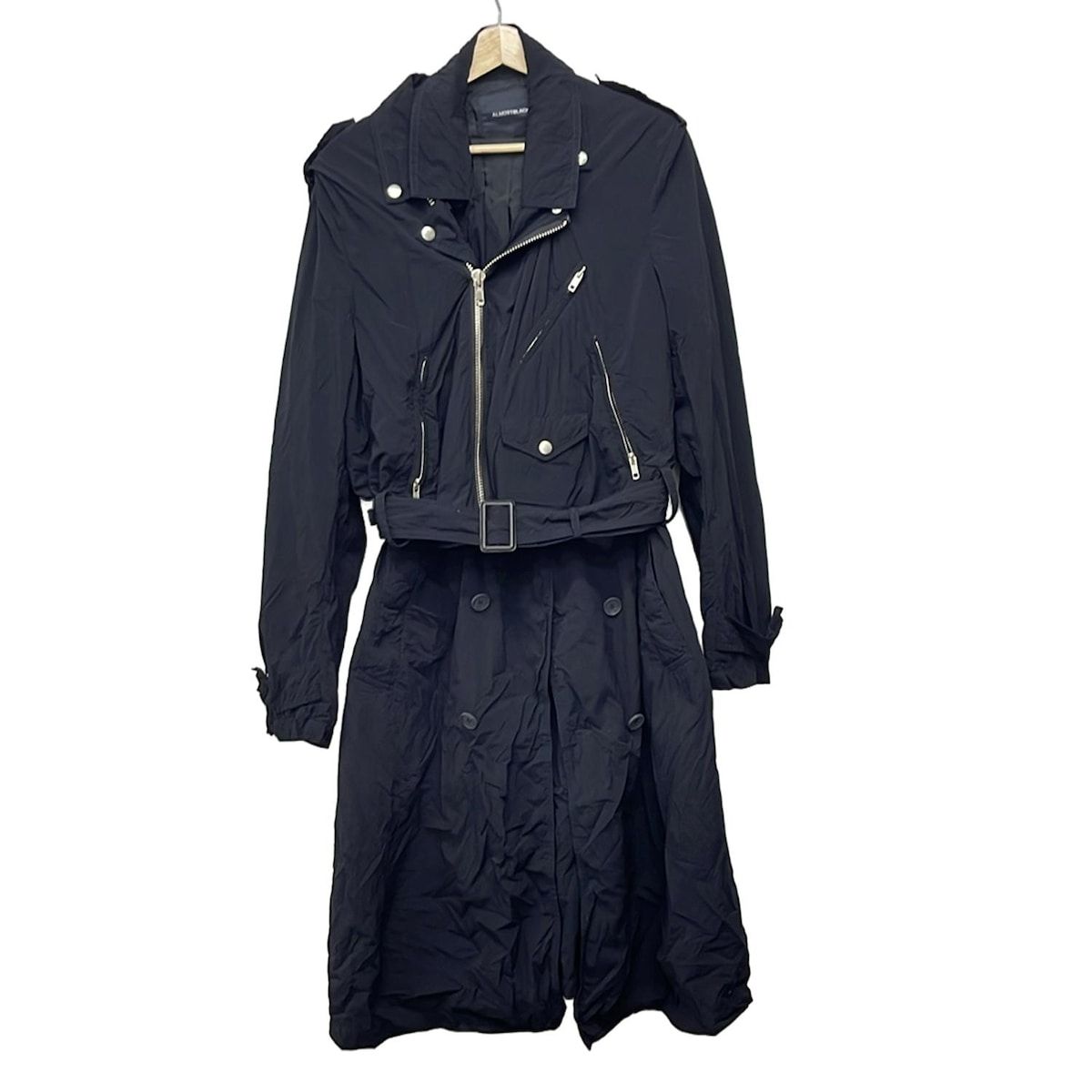 ALMOSTBLACK(オールモストブラック) コート サイズ4 XL メンズ美品 - ダークネイビー 長袖/重ね着風/春/秋