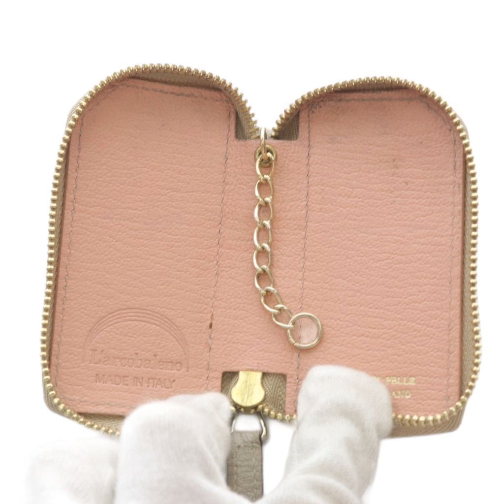 ラルコバレーノ L'arcobaleno スマートキーケース レザー グレージュ