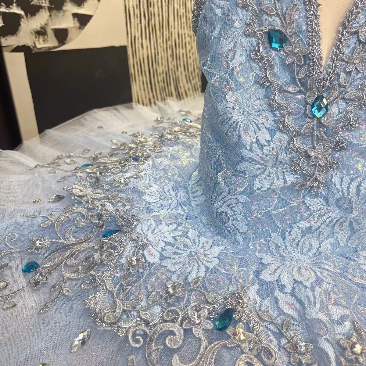 新品 未使用 2025新作 女の子 大人用 バレエ衣装 高級チュチュ ブルー