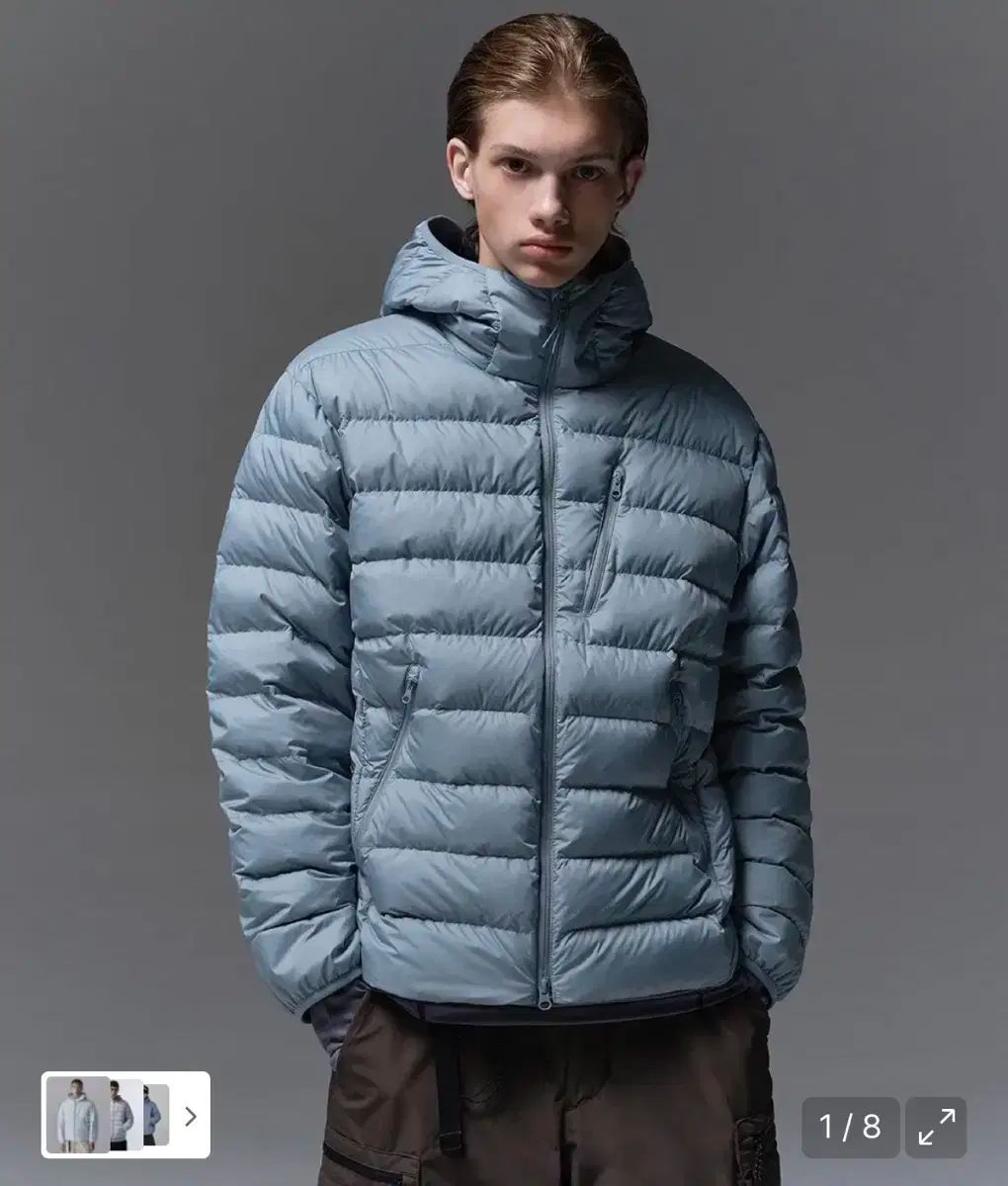 シティ レジャー フーディー ライト ダウン ジャケット ムーン ブルー M