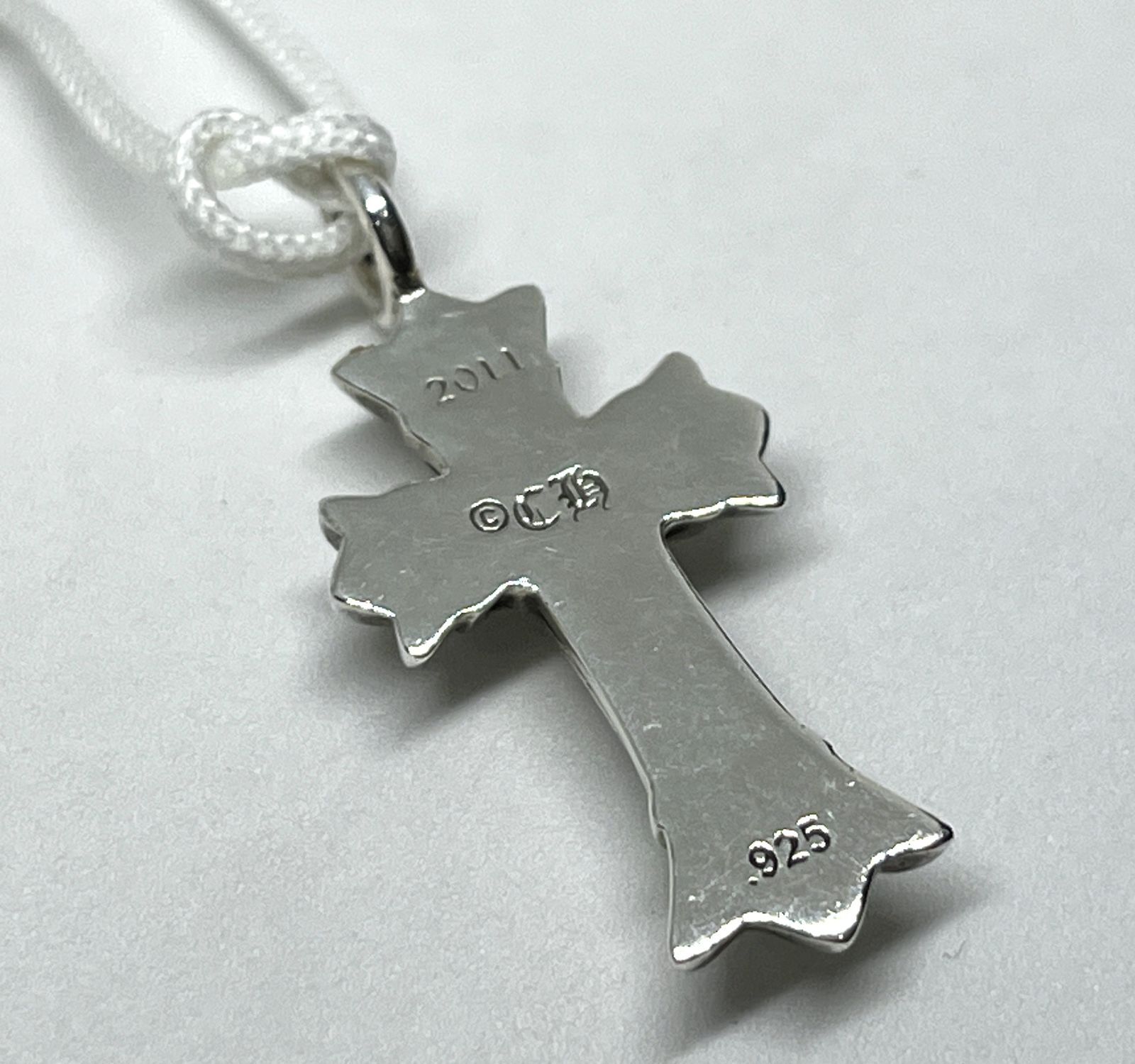 FAKE BUSTERS鑑定済み CHROME HEARTS クロムハーツ DBL CH CRS P DMND ダブルCHクロスチャーム with パヴェダイヤモンド