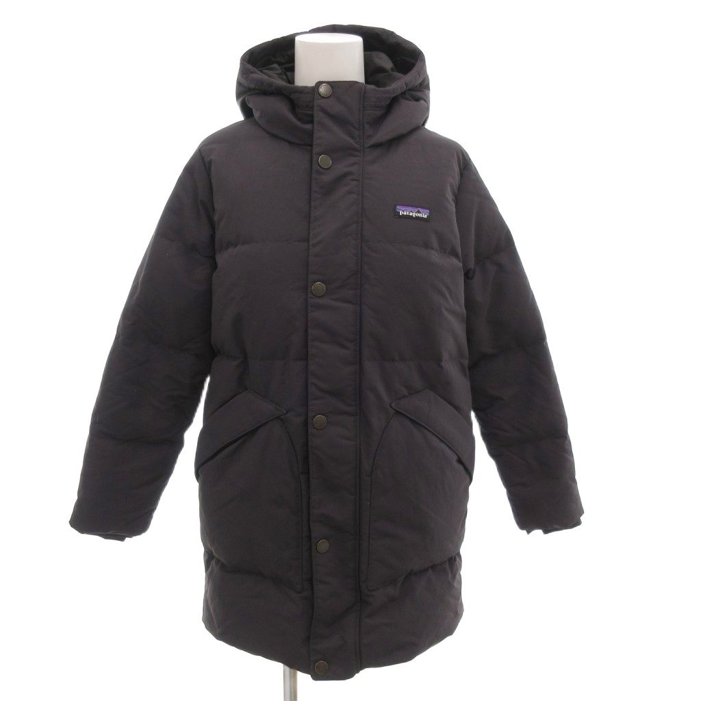 パタゴニア Patagonia 21 AW キッズ ダウンドリフトパーカ ダウンジャケット コート 撥水 L 12 レディース約XS-S 黒 ブラック AE