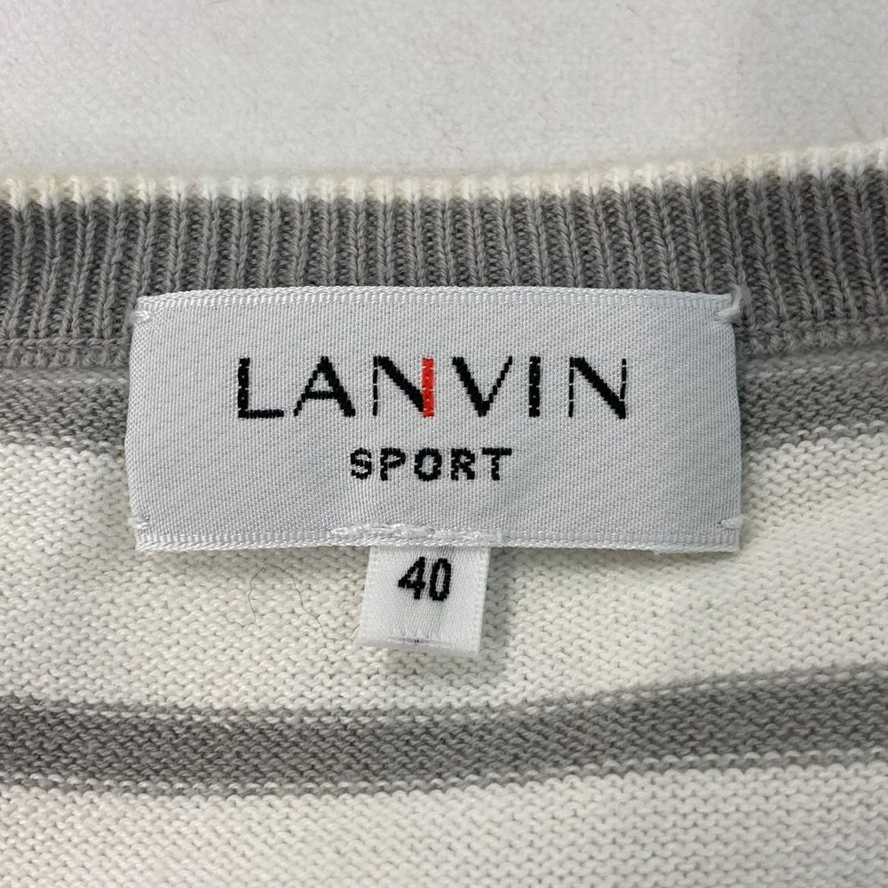 サイズ：40 LANVIN SPORT ランバン スポール ニットベスト ボーダー柄