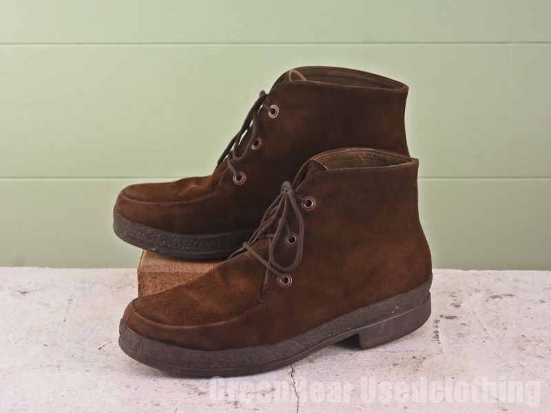 フランス製 Paraboot ビンテージ メンズブーツ インナーボア スウェード 茶 25〜25.5cmくらい Z284 フランス製 Paraboot ビンテージ メンズブーツ インナーボア