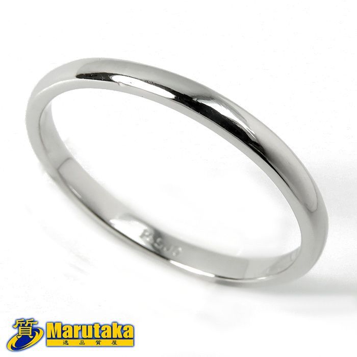 Pt900 リング】プラチナ 20号 約3.4g 指輪 甲丸 細い シンプル