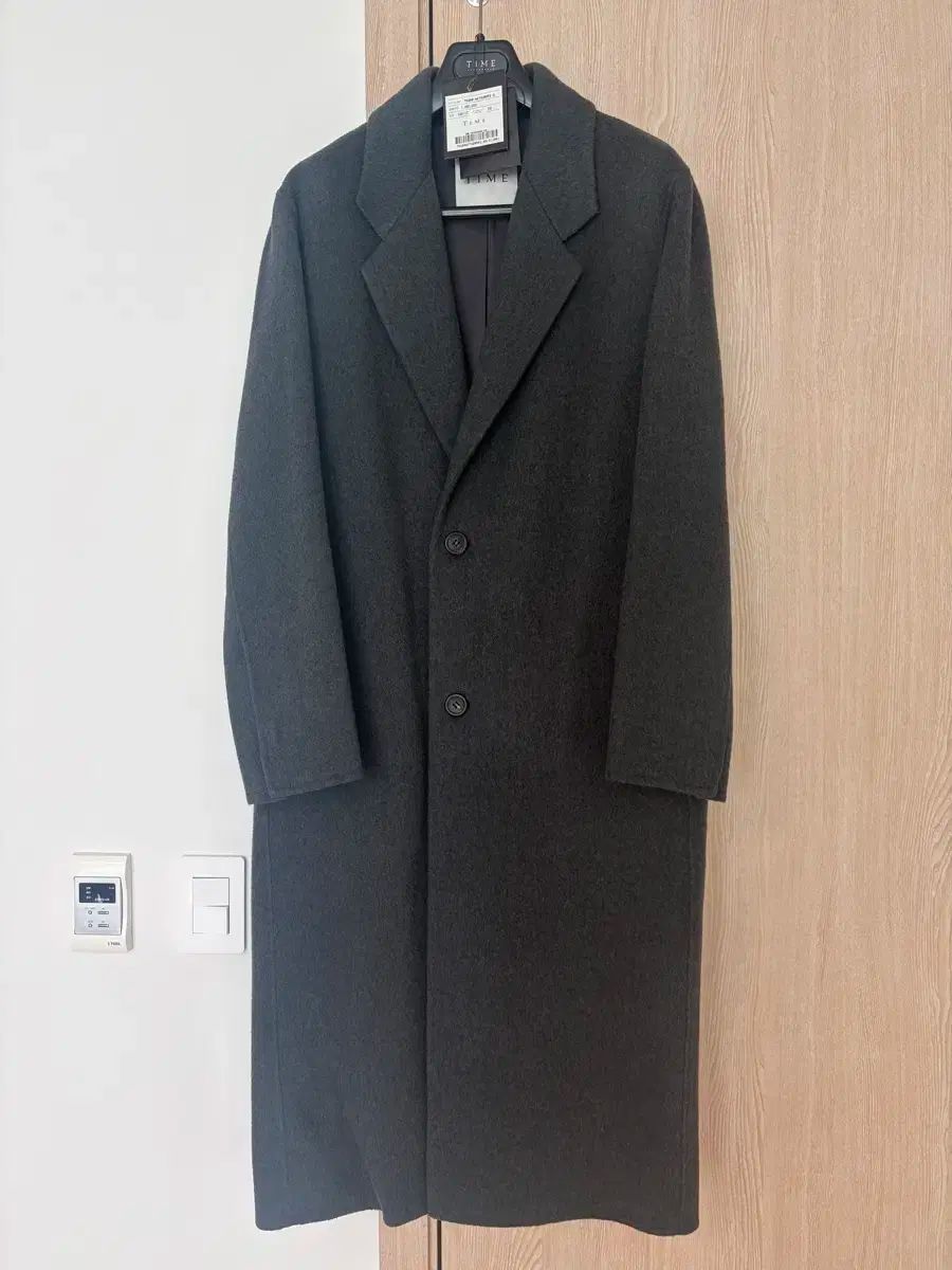 タイムオム カシミアコート チャコール色