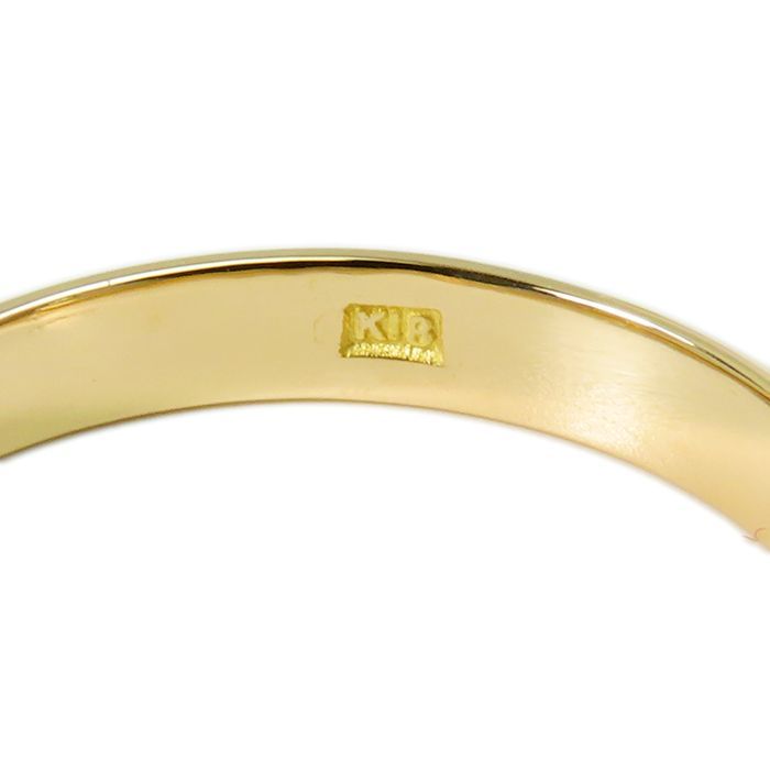 K18 リング】18金 イエローゴールド 11号 約2.6g 指輪 甲丸 細い