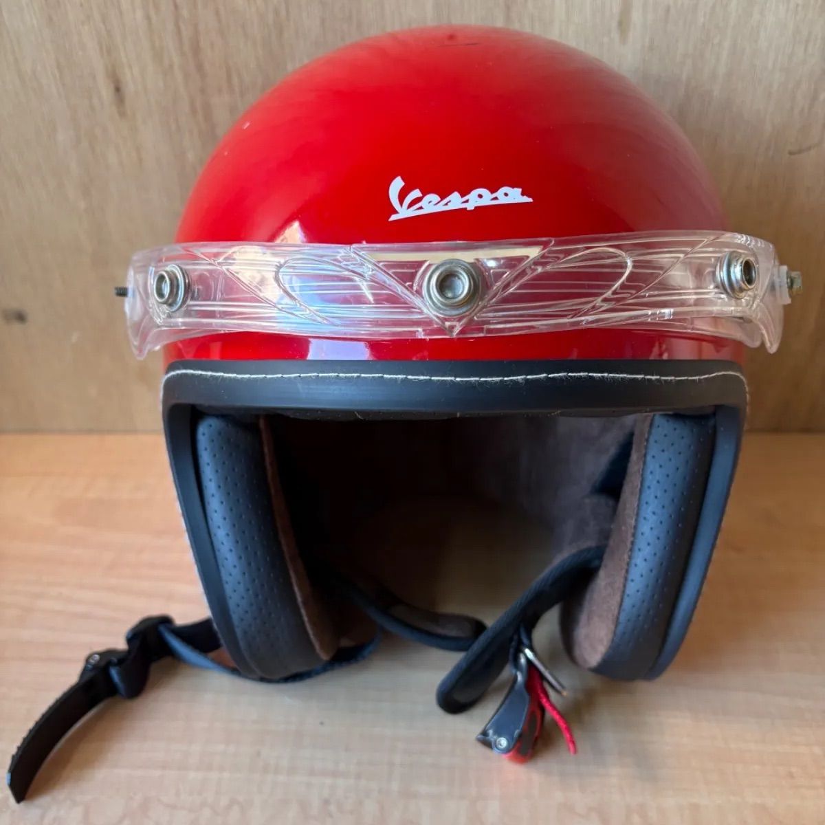 Vespa ベスパ 純正ヘルメット PSEマークあり 赤 サイズ小さめ Sサイズ 