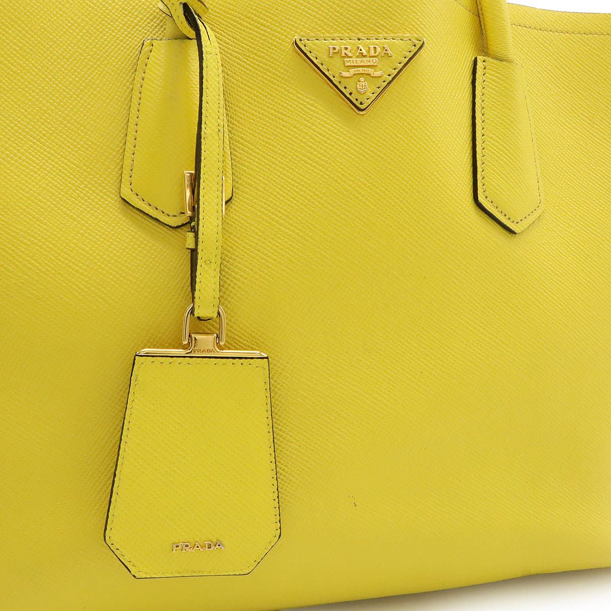 PRADA プラダ トライアングルロゴ ダブルバッグ トートバッグ