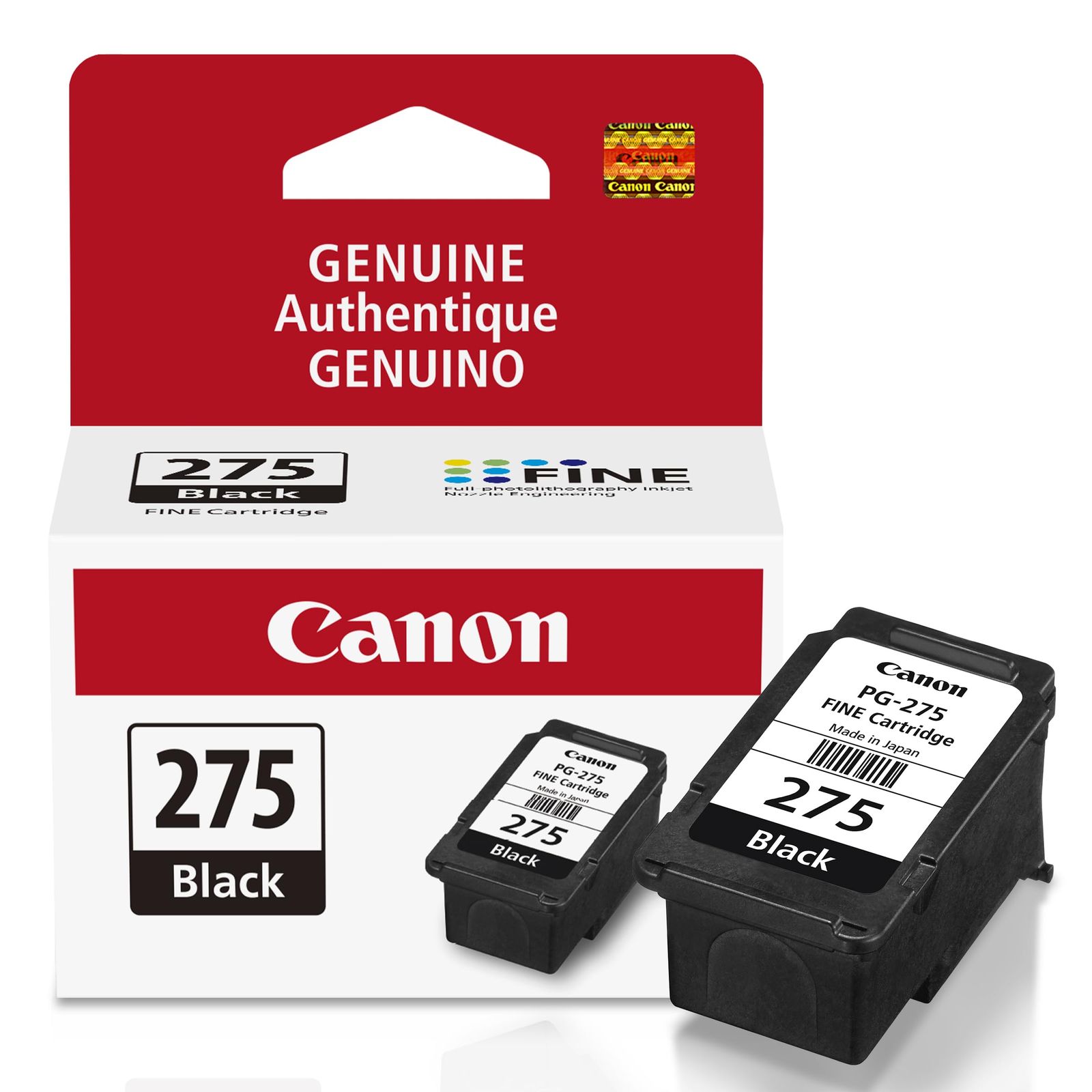 Canon PG-275 純正ブラックインクカートリッジ、TS3520/3522、TR4720 