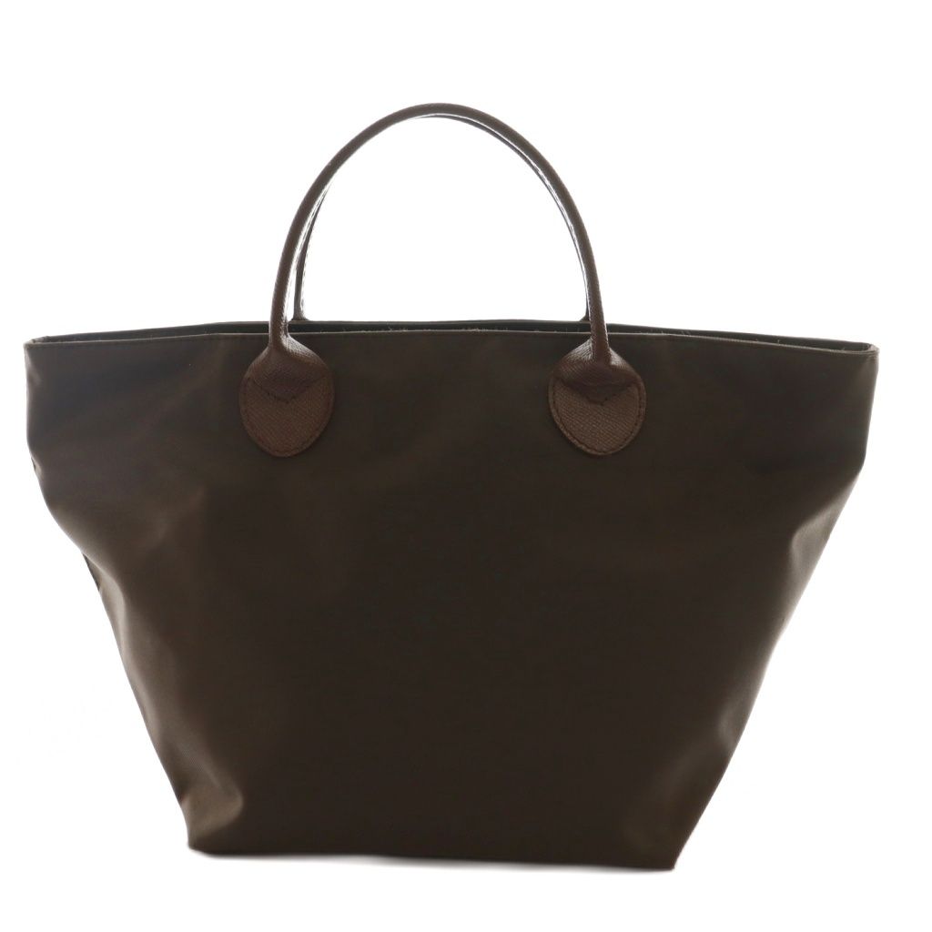 エルベシャプリエ Herve Chapelier レザーハンドルトートバッグ コーデュラ 茶 ブラウン SS OS
