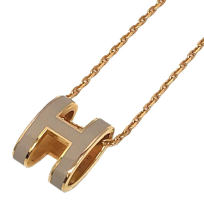 HERMES エルメス H型 チェーン ネックレス ポップアッシュ ネックレス