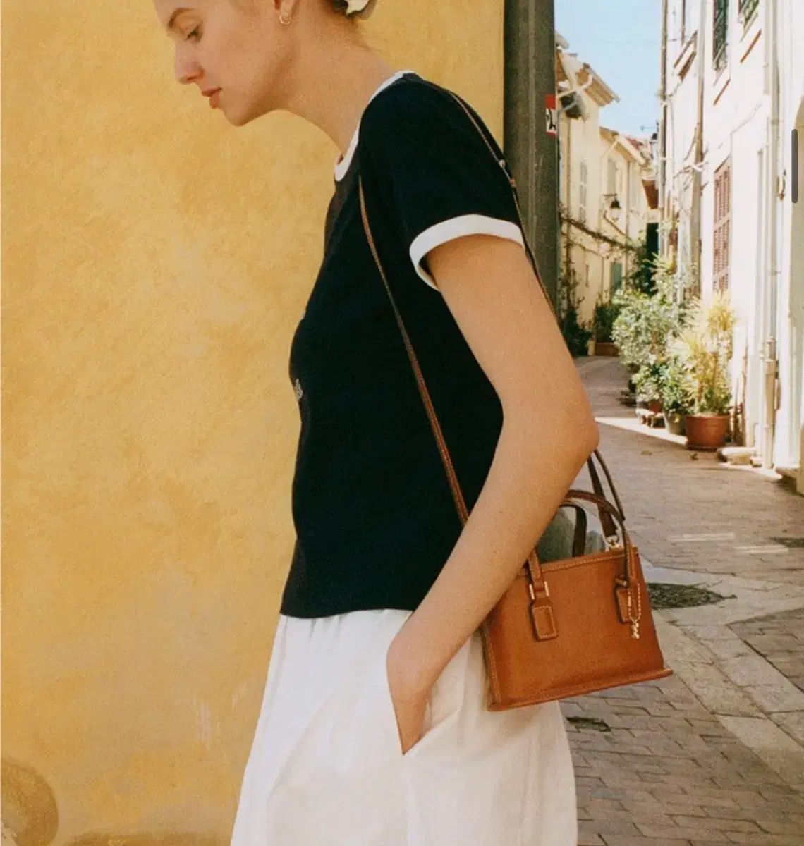 ポールニューア プチ コートバーロウバッグ キャメル