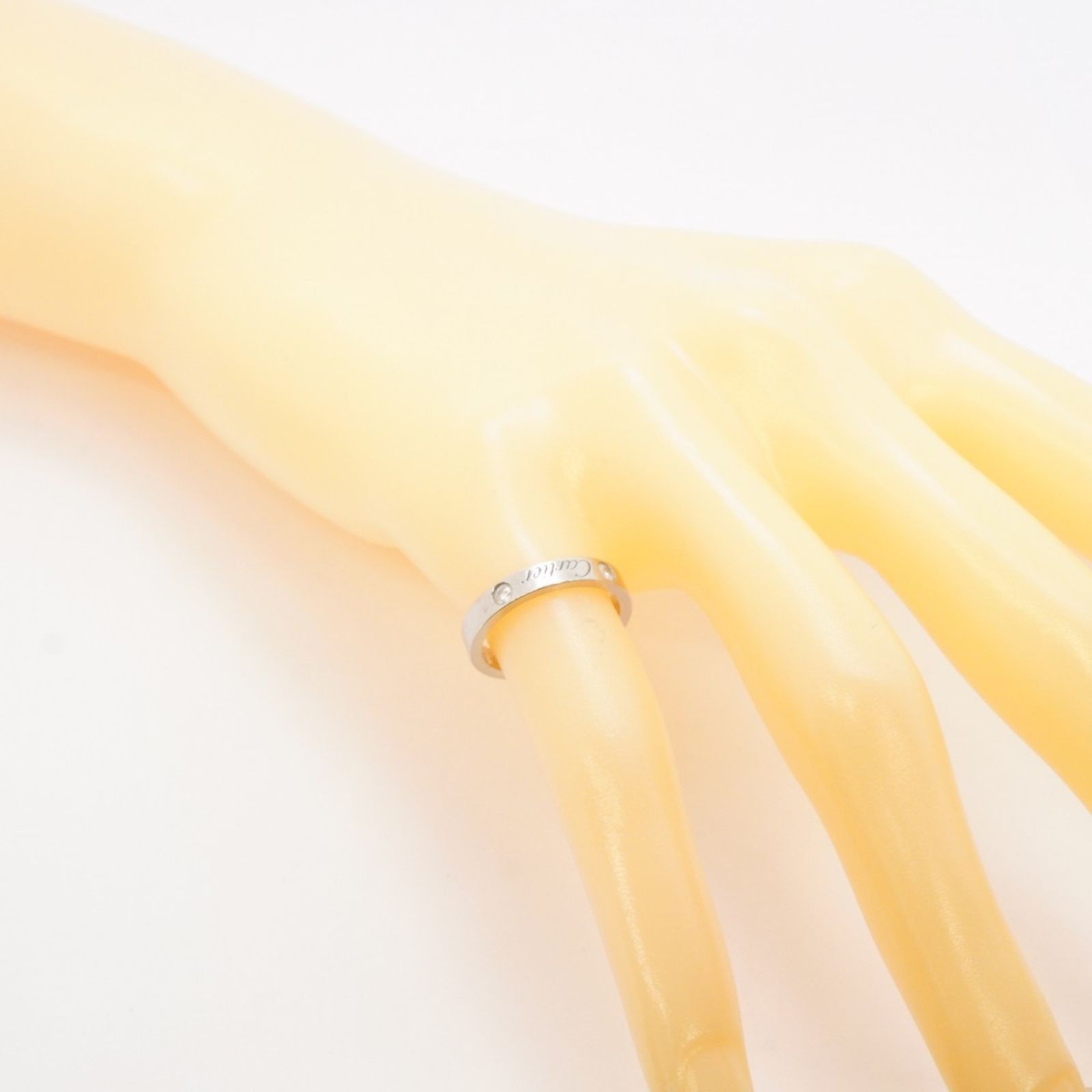 カルティエ　リング　プラチナ　pt950 ダイヤ　エングレーブド カルティエ(Cartier) カルティエ リング エングレーブド 2PD Pt950