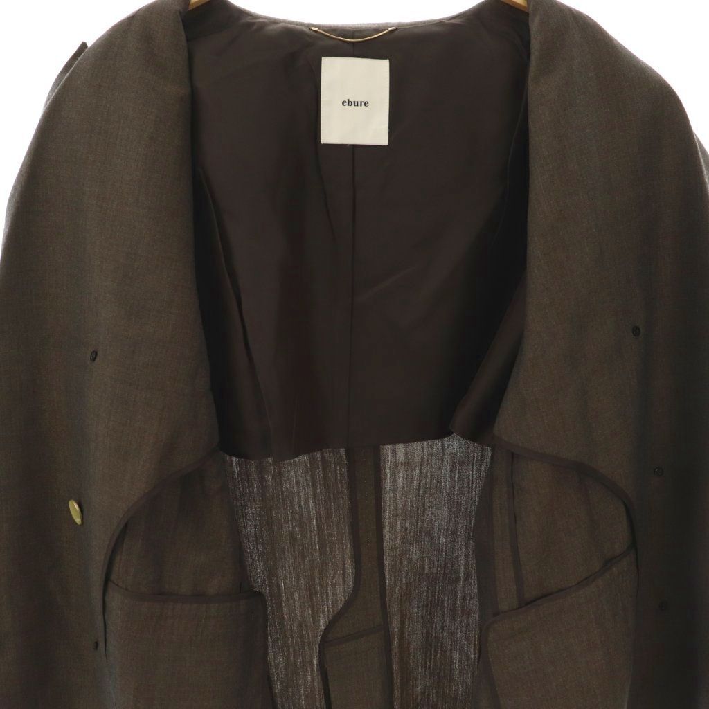 エブール ebure ファインライトウールアンコンジャケット テーラード