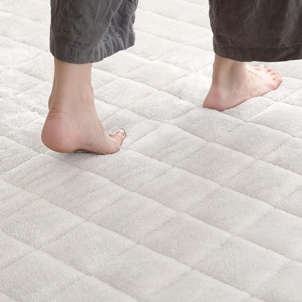 アイリスプラザ 毛足が長いラグ ボリュームラグ 185 240 cm アイボリー