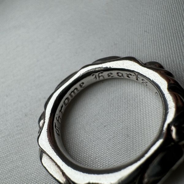 鑑定済み 安心 美品 インボイス原本無修正 クロムハーツ スクロールバンドリング インボイス原本】CHROME HEARTS/クロムハーツ スクロールバンドリング