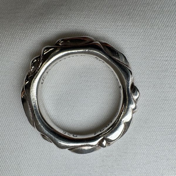 安心安全 本物 極美品 クロムハーツ スクロールバンドリング インボイス原本付き 安心安全 本物 極美品 クロムハーツ スクロールバンドリング イン