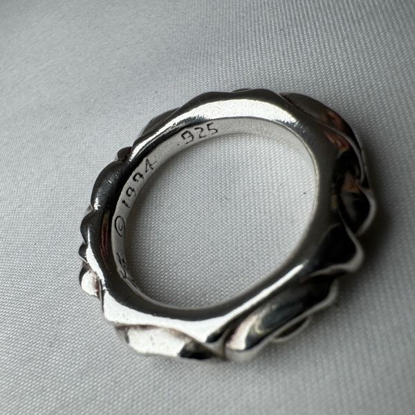 安心 本物 極美品 インボイス原本無修正 クロムハーツ スクロールバンドリング インボイス原本】CHROME HEARTS/クロムハーツ スクロールバンドリング