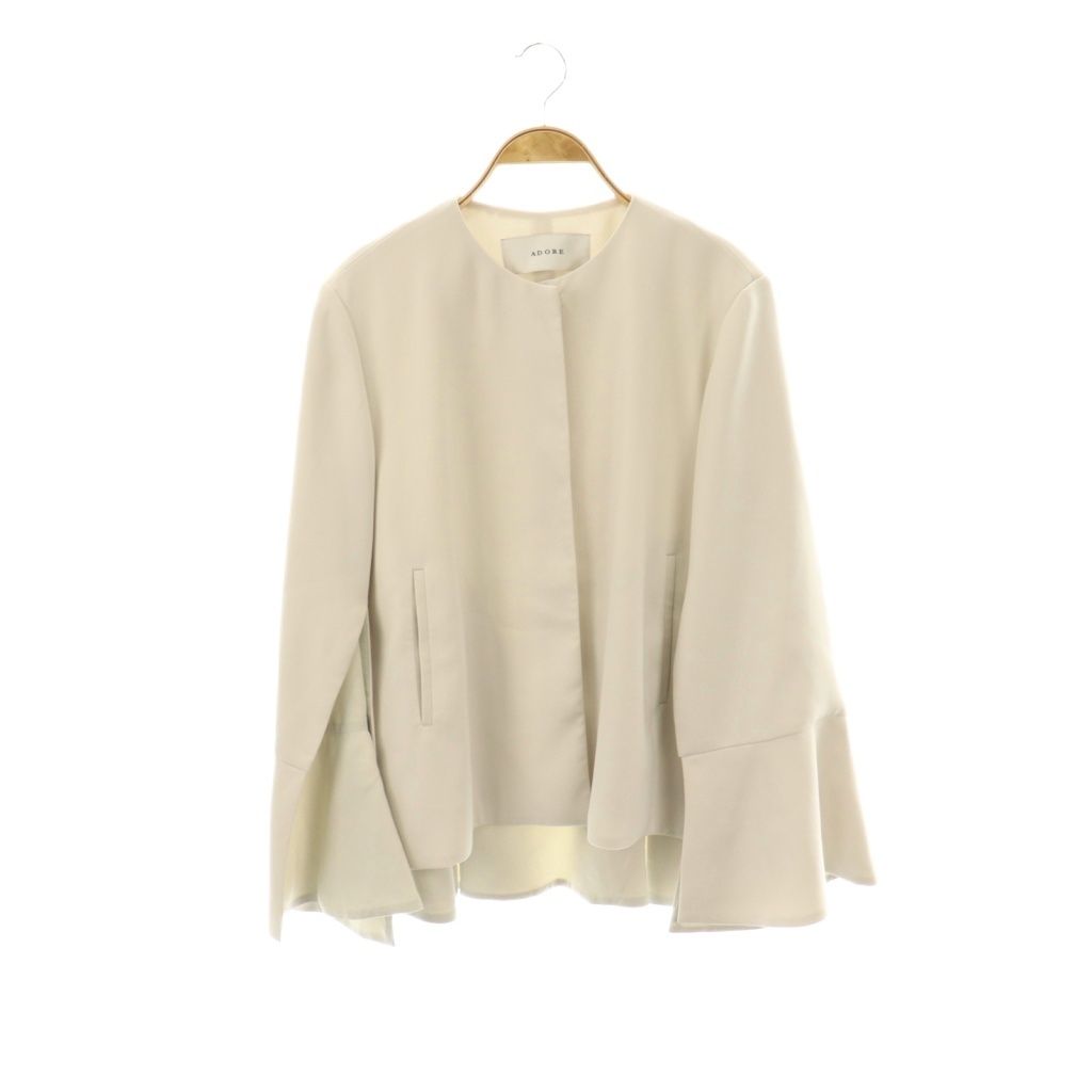 アドーア ADORE 25SS ドライミドルジョーゼットジャケット ノーカラー