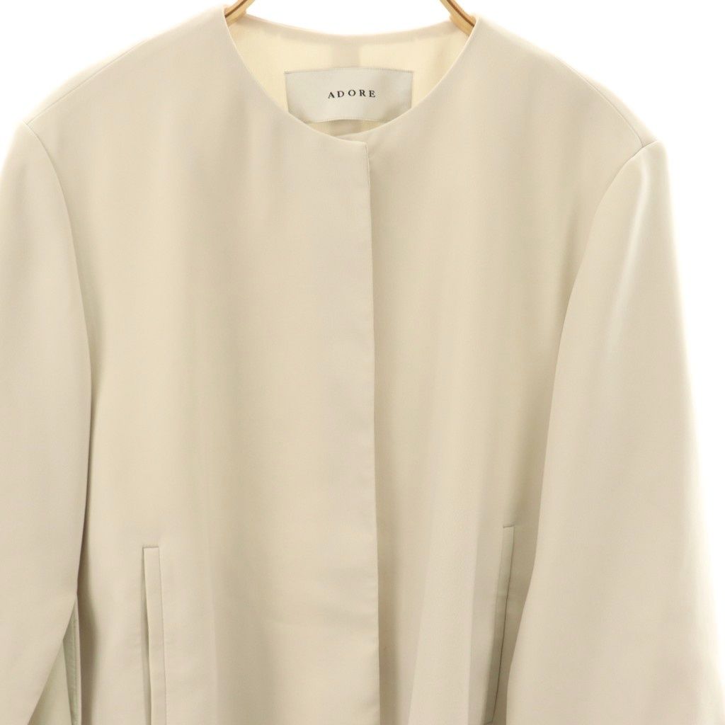 アドーア ADORE 25SS ドライミドルジョーゼットジャケット ノーカラー