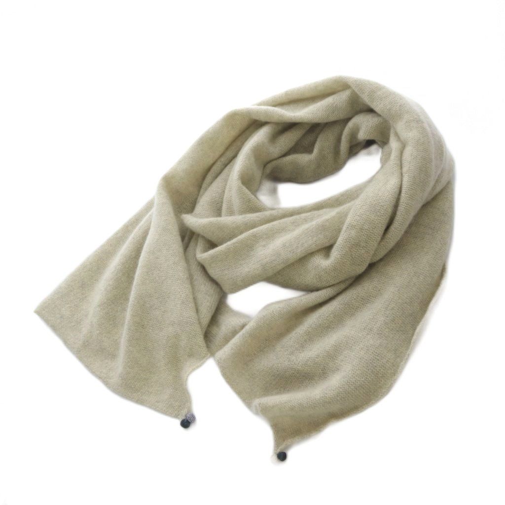 エヴァムエヴァ evam eva ストール マフラー カシミヤ ライトカーキ YO12