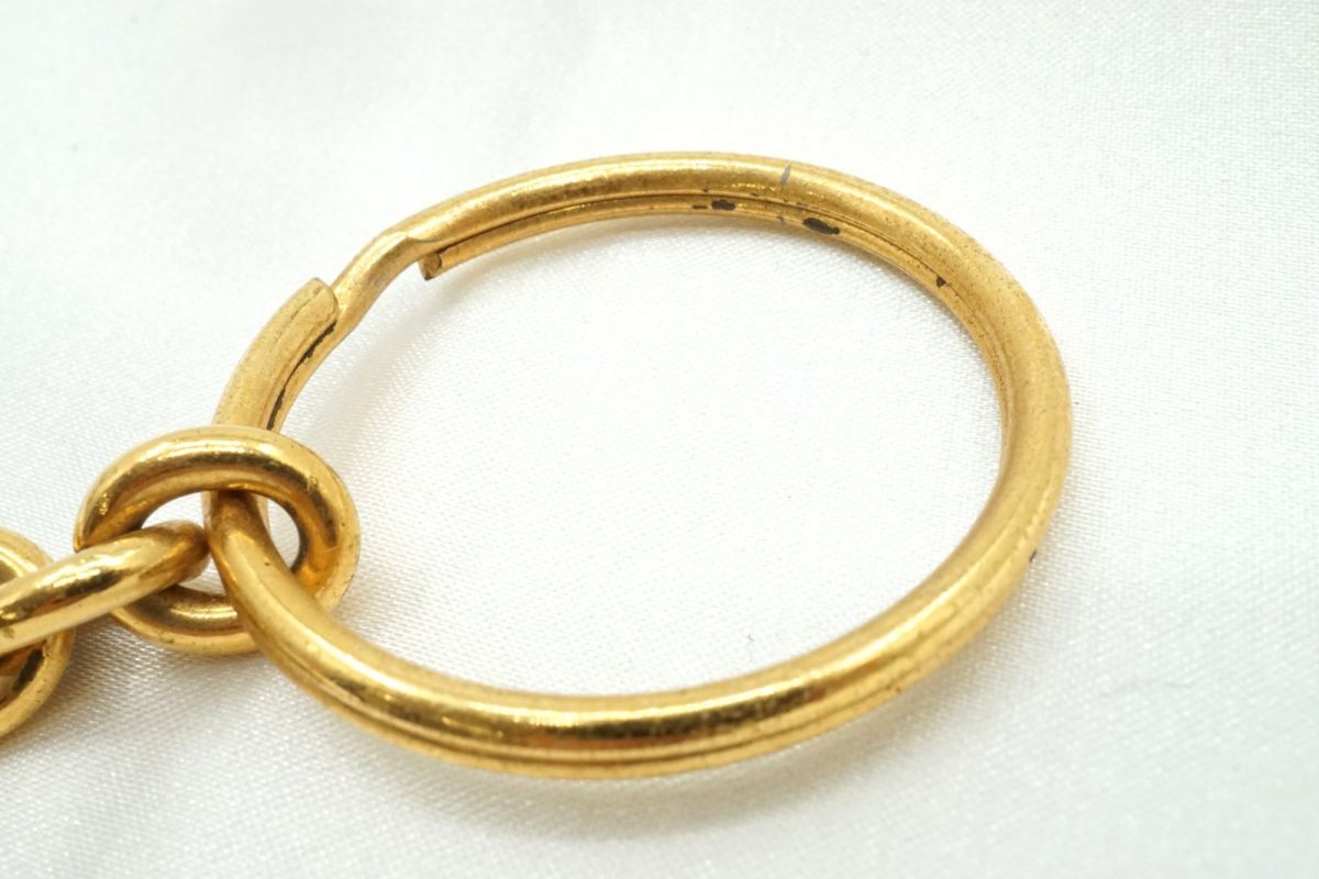  シャネル ヴィンテージ 26刻印 キーホルダー リング ココマーク クラウン ゴールドプレート メタル 金 ゴールド CHANEL 4443 k キーホルダー キーリング 小物