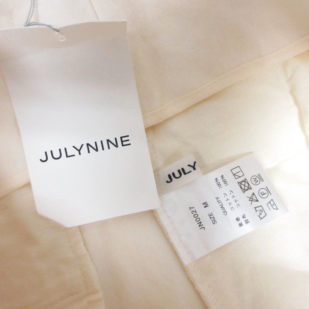 未使用品 ジュライナイン JULY NINE タグ付 コットン タック チノ