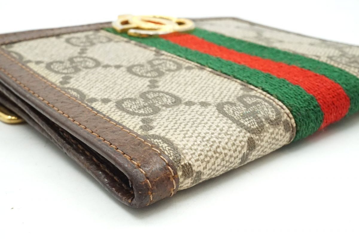 オールド グッチ ヴィンテージ シェリー 二つ折り 財布 ロゴ留め具