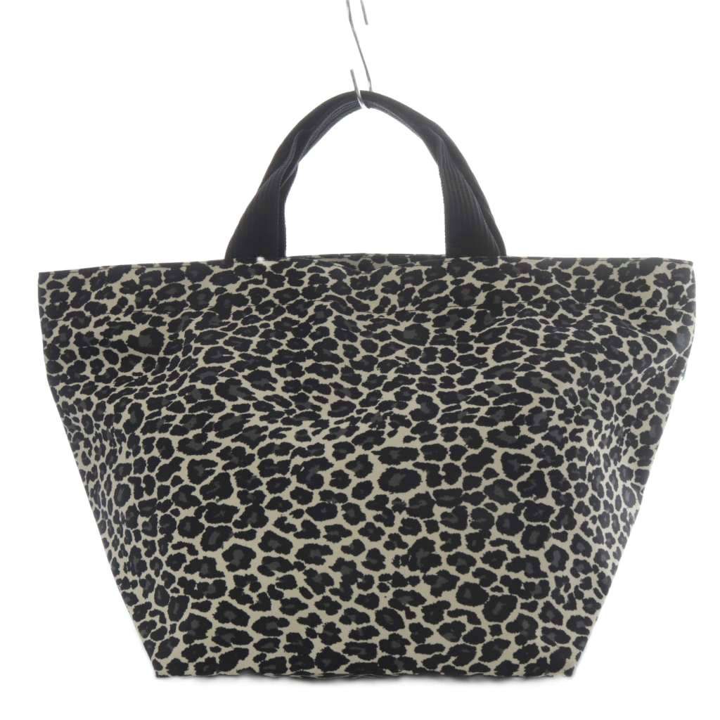 エルベシャプリエ Herve Chapelier 2925F ナイロン舟形トートL ヒョウ柄 バッグ ハンドバッグ パンサーブラン YO10
