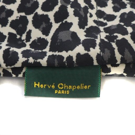  エルベシャプリエ Herve Chapelier 2925 F ナイロン舟形トートL ヒョウ柄 バッグ ハンドバッグ パンサーブラン YO 10 トートバッグ バッグ