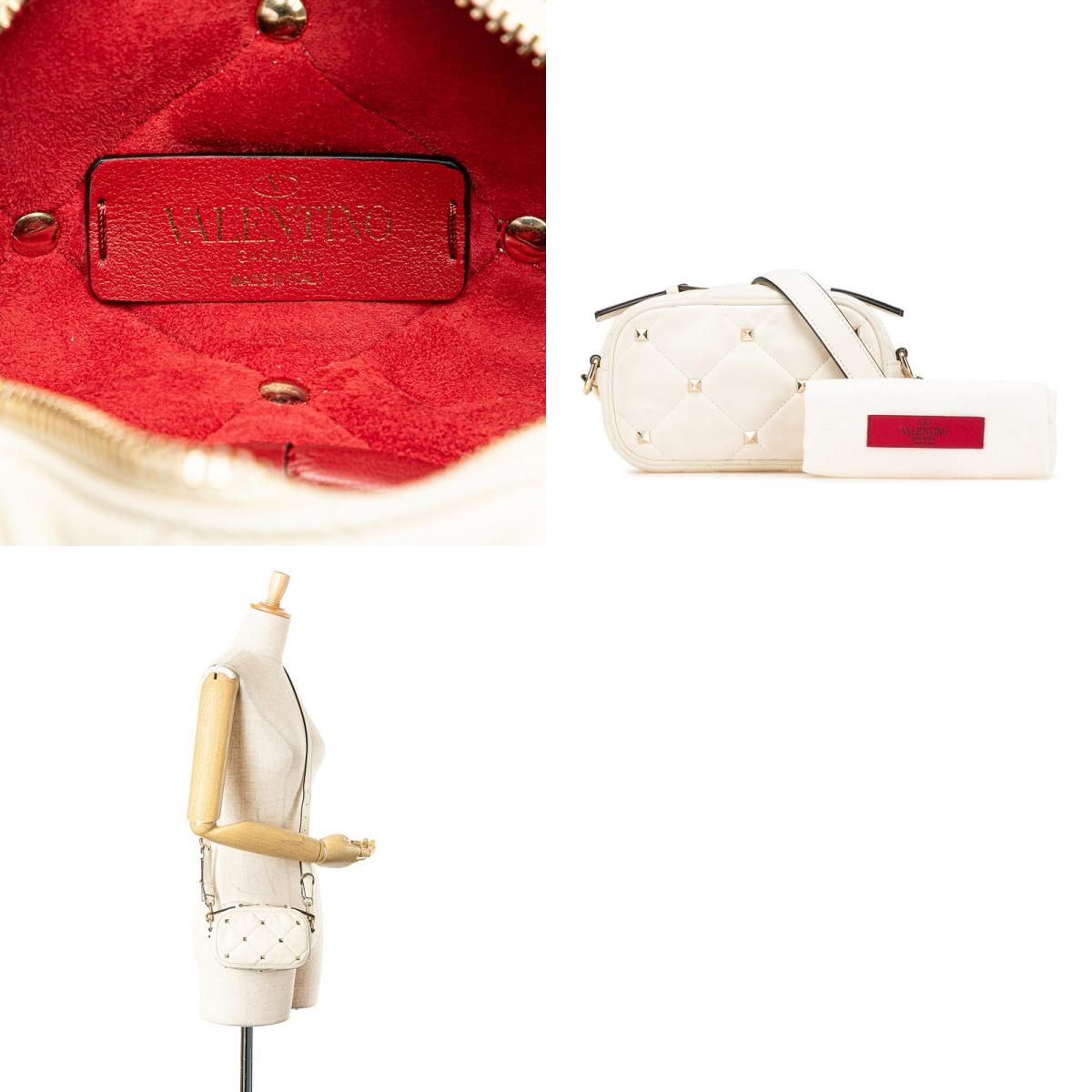 ヴァレンティノ ロックスタッズ ホワイト レザー レディース VALENTINO 