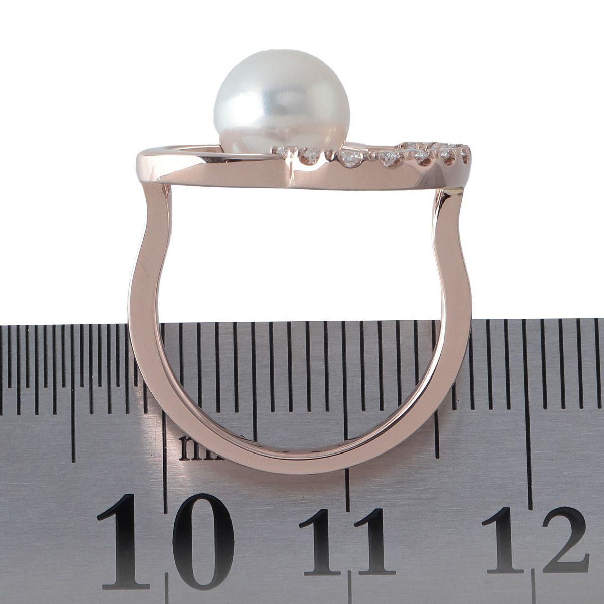 タサキ チャンツ パール ダイヤ リング 現行モデル アコヤパール7.4mm 