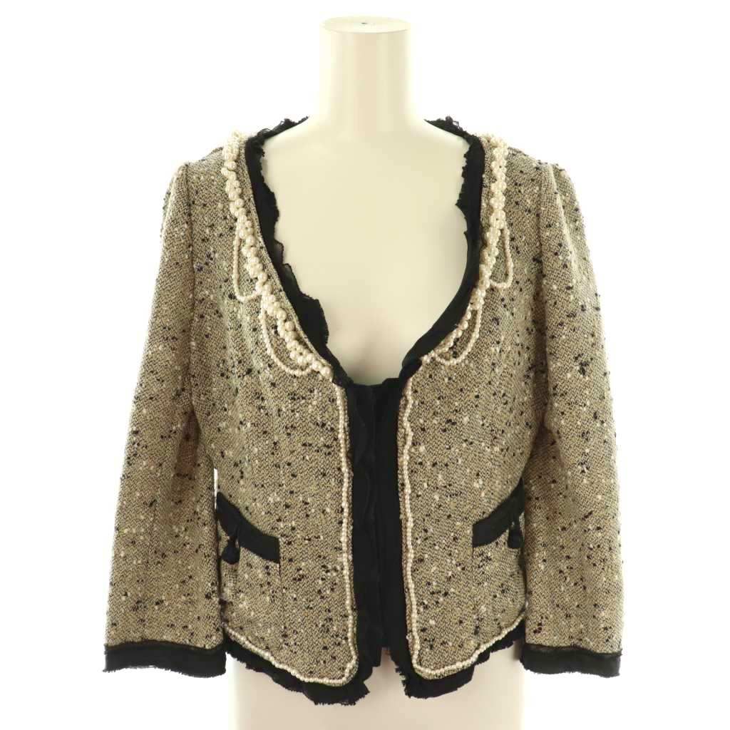 GRACE CONTINENTAL マルチツイードジャケットマルチツイード GRACE CLASS マルチネップツィードジャケット マルチヤーンツイード