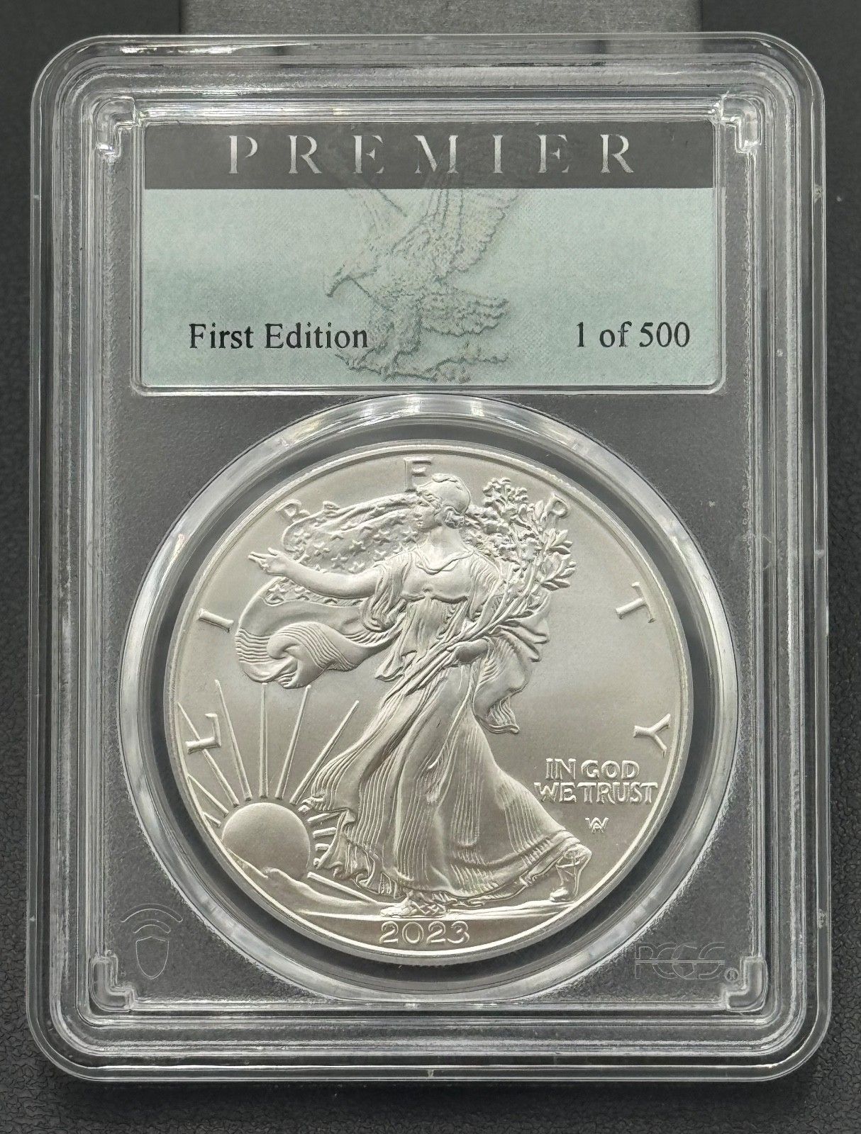 2023 W $1 1オンス バーニッシュド シルバー イーグル PCGS SP 70