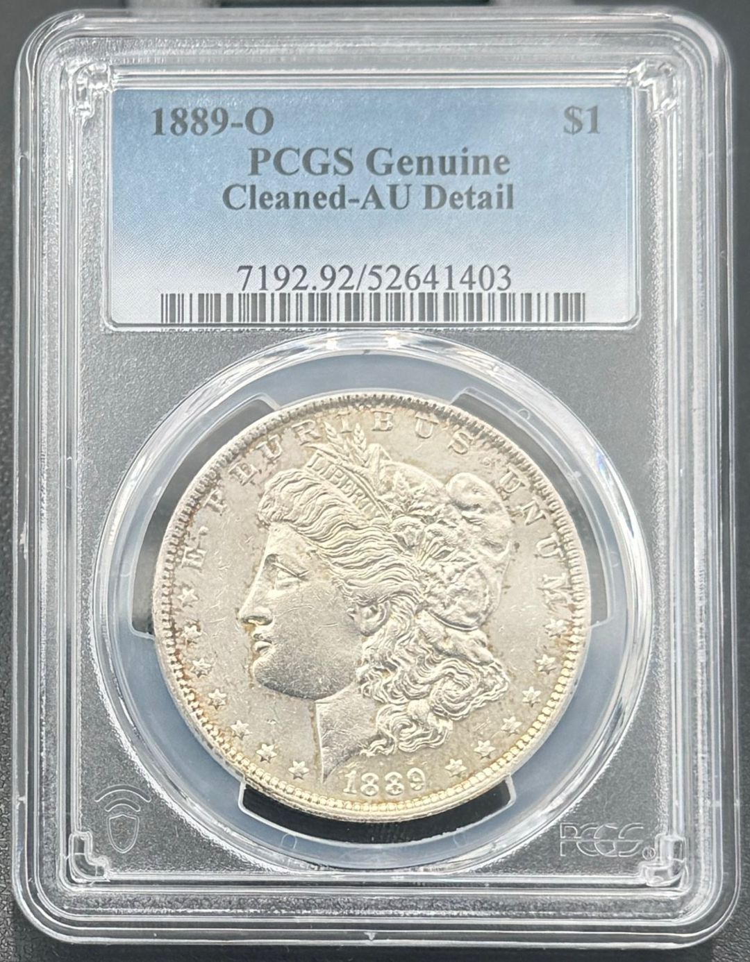 1889 O モルガン シルバー ダラー PCGS AU、ナイス セミキー デイト