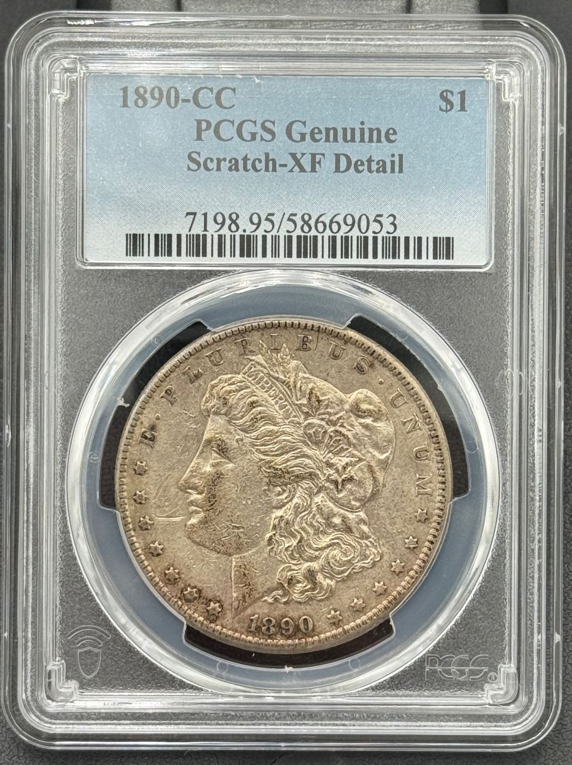 1890年 CC $1 モルガン銀貨 PCGS エクストラ、セミキーデートコイン