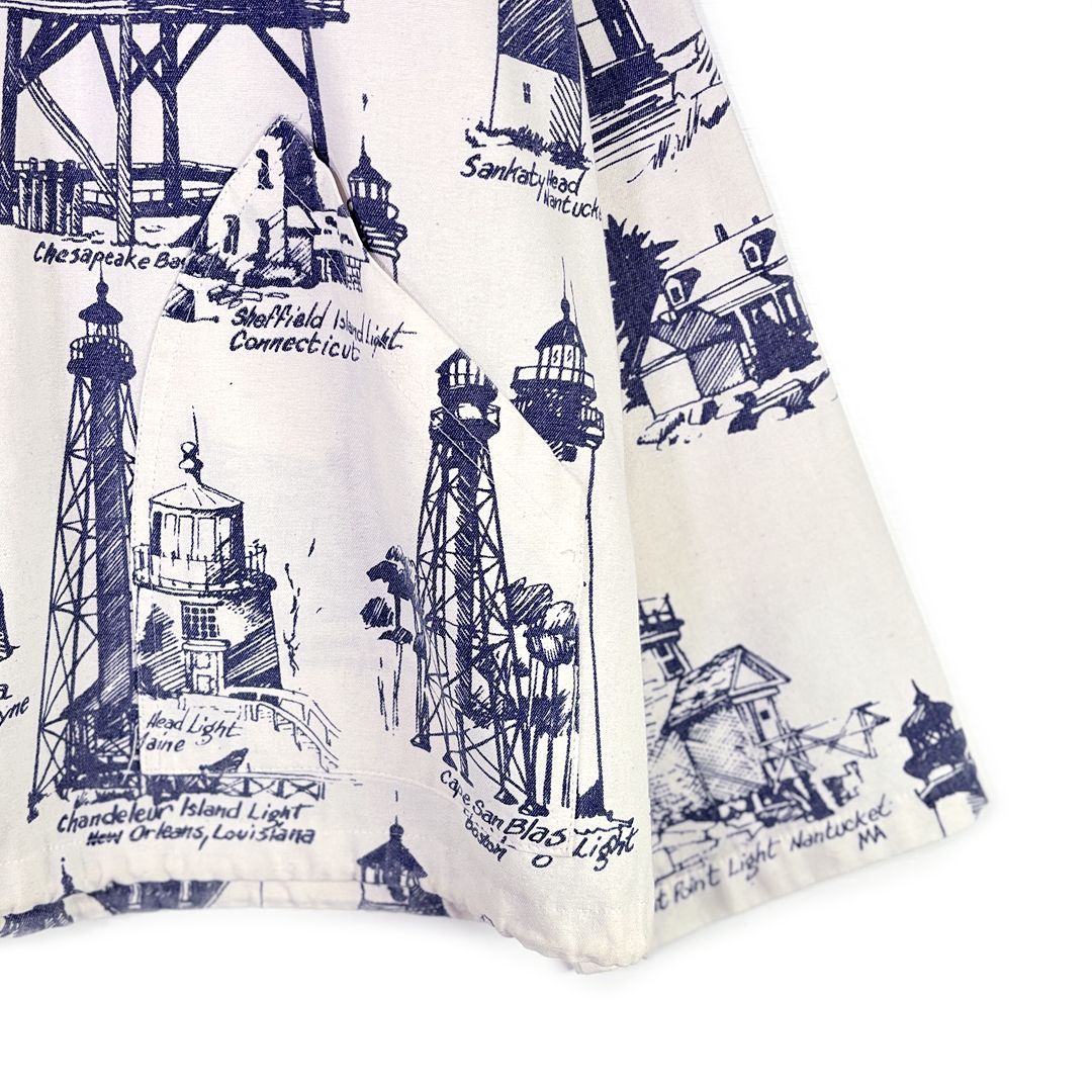 90s ミシガンラグ USA製 総柄 灯台 コットンジャケット コットン