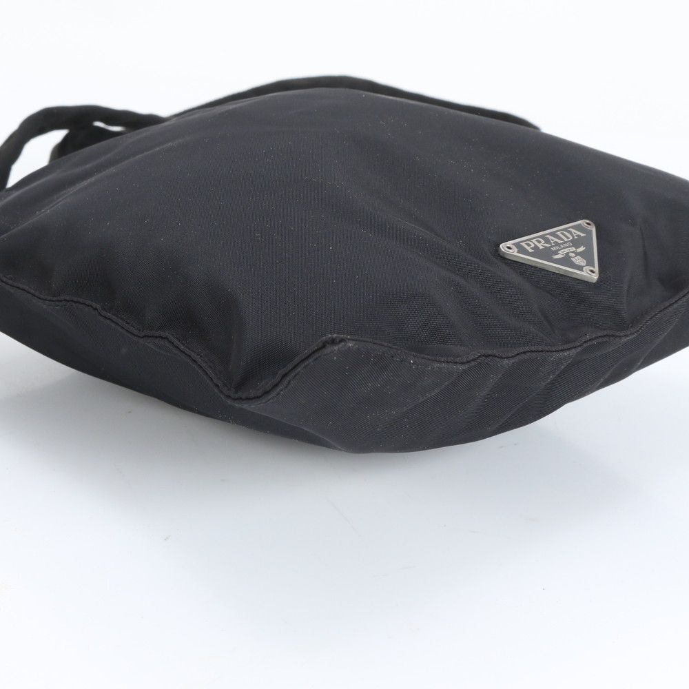 美品 プラダ テスート ナイロン 三角 トライアングル ロゴ レザー  