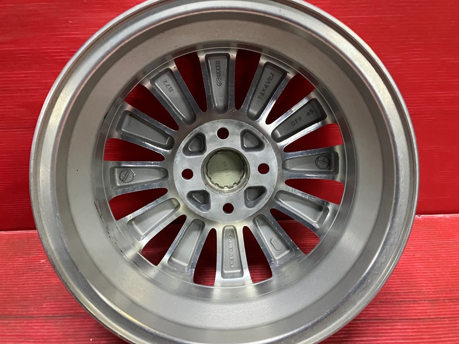 中古ホイール[14x4.5+45 100/4H スバル ステラ純正] 4本SET - メルカリ