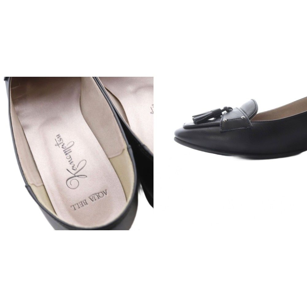 銀座かねまつ GINZA Kanematsu タッセル付きヒール ローファー レザー