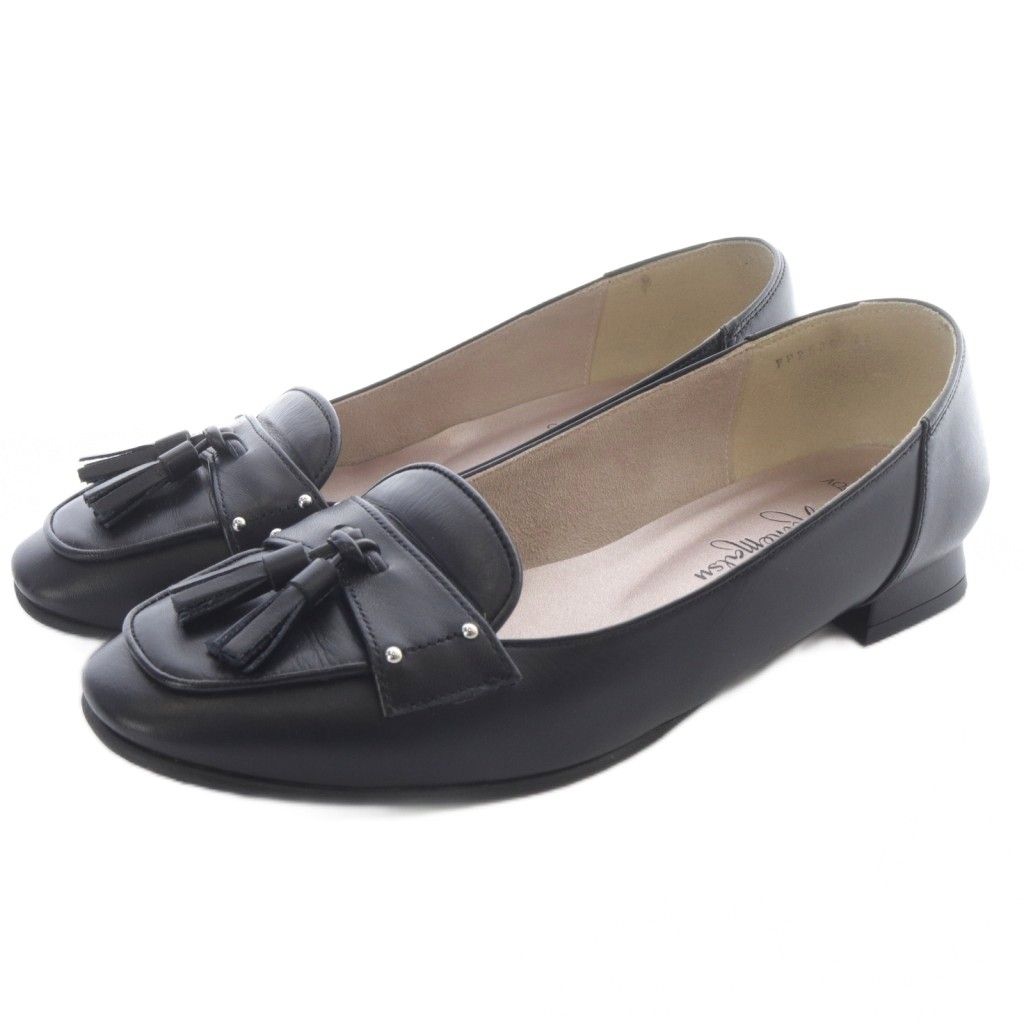 Kanematsu 銀座カネマツ　ローファー　タッセル　レザー　22.5 銀座かねまつ GINZA Kanematsu タッセル付きヒール ローファー レザー